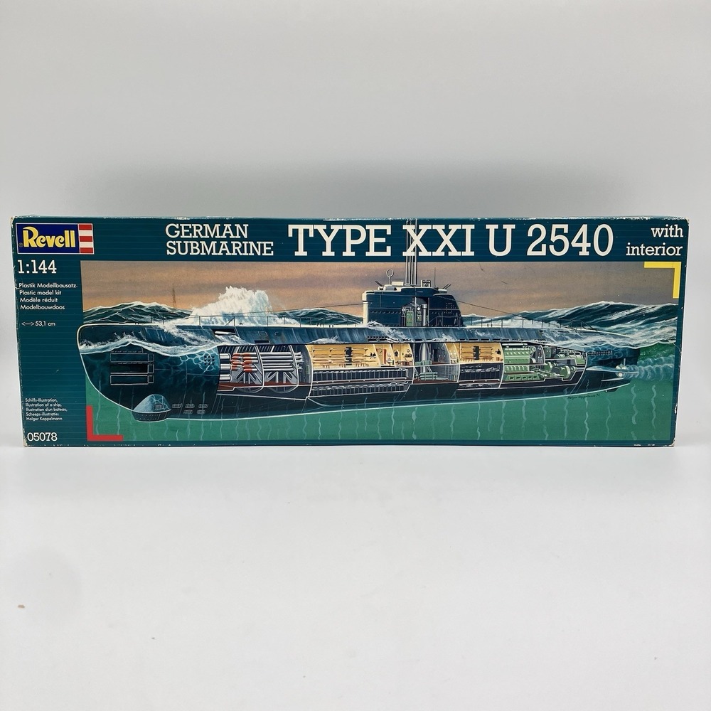 Vtg Revell 1/144 German Submarine Model Type XXI U 2540 With Interior Sealed